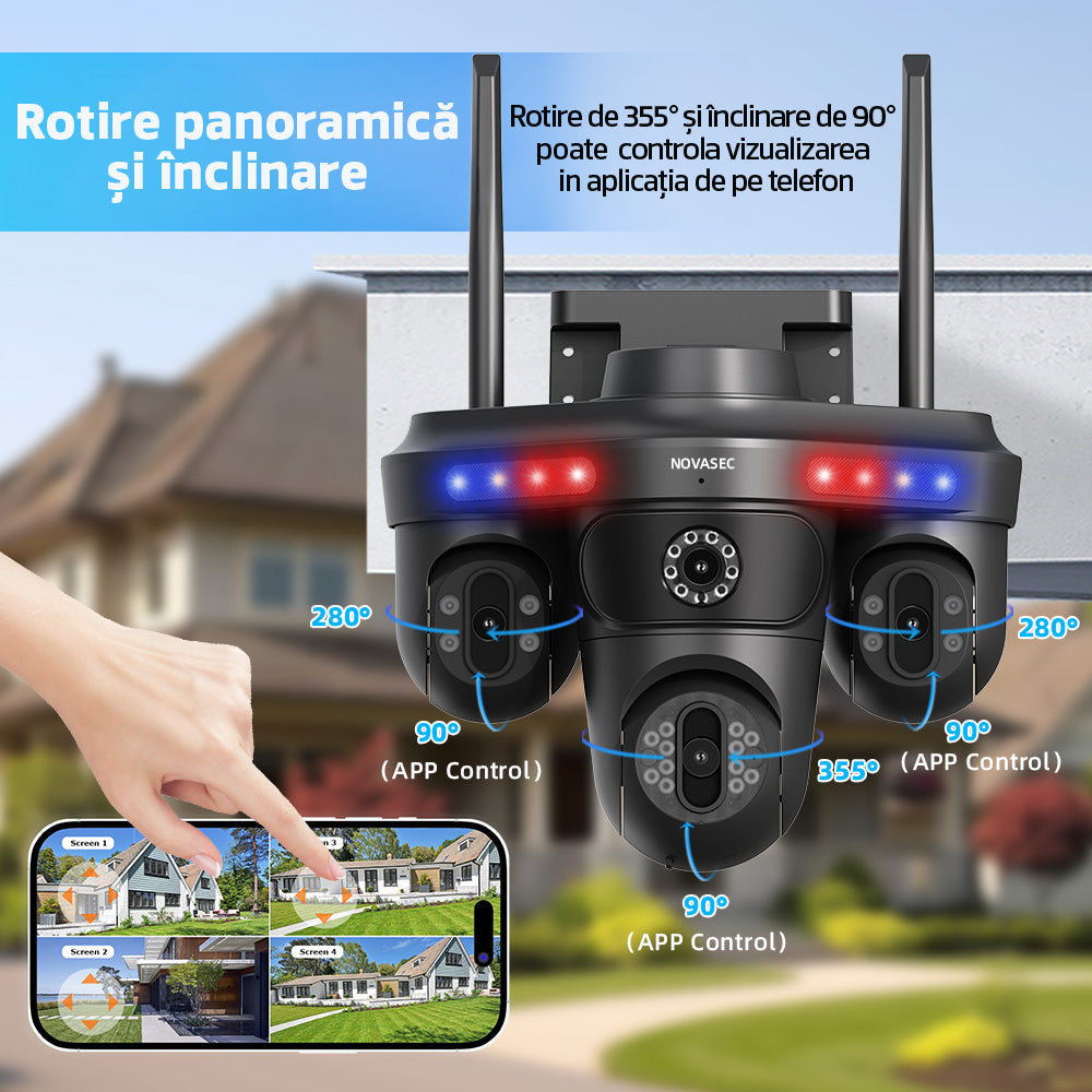 Camera de Supraveghere Cvadrupla Wireless CCTV Novasec HomeShield Plus Camera de Supraveghere Cvadrupla Wireless CCTV Novasec HomeShield Plus